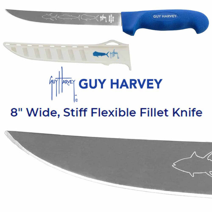 8" Guy Harvey Wide Stiff Fillet Knife with SOFGRIP® Handle