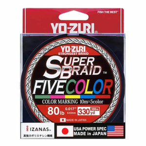 Yo-Zuri Superbraid Five Color 330Yds
