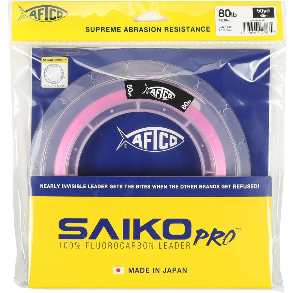 Aftco 50YDS Pink Saiko Pro Fluorocarbon Leader – Capt. Harry's Fishing  Supply