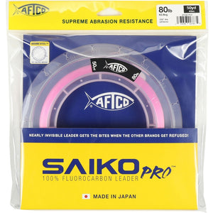 Aftco 50YDS Pink Saiko Pro Fluorocarbon Leader