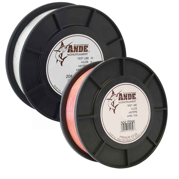 ANDE Monofilament Premium 30lb Test 1/4lb Spool 400yds,Green/Pink