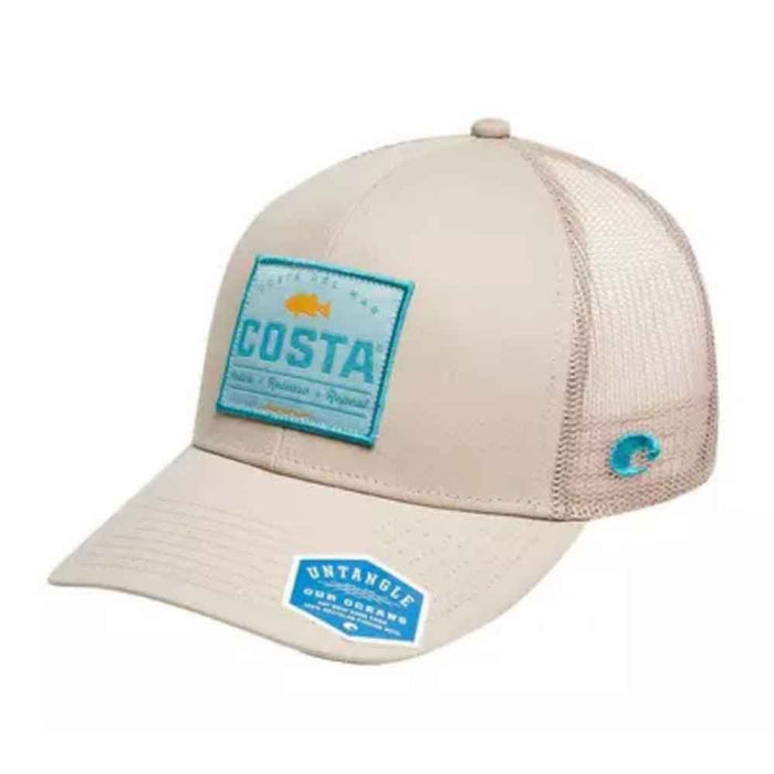 Costa Topwater Twill Trucker Hat Tan