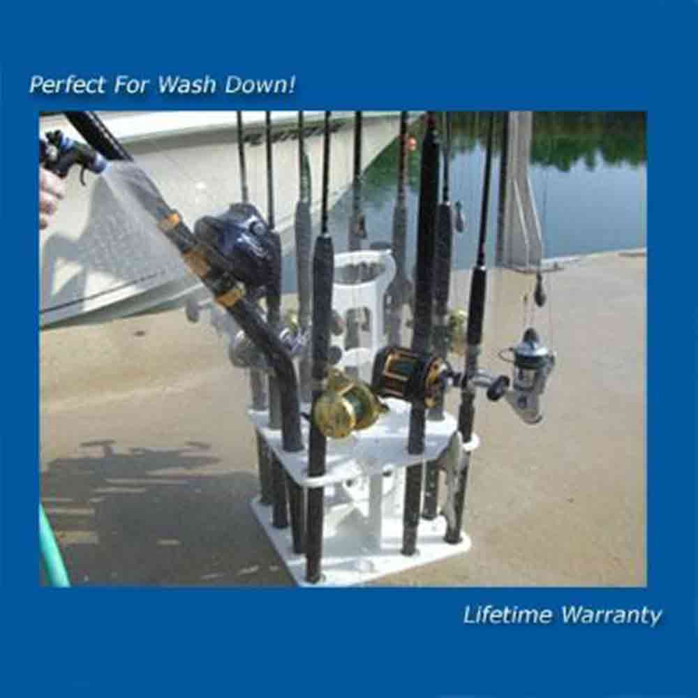 Deep Blue Marine Products V-12 Polymer Rod Rack Holds Up To 14