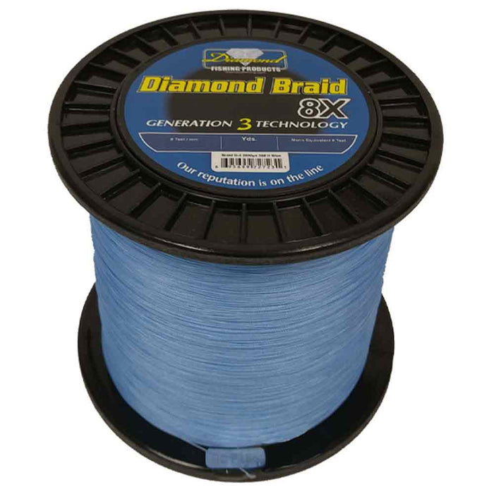 Diamond Fishing Products Generation 3 8X Solid Core Braided Line 300YDS Blue