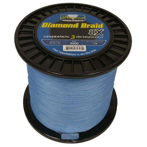 Diamond Fishing Products Generation 3 8X Solid Core Braided Line 3000YDS Blue