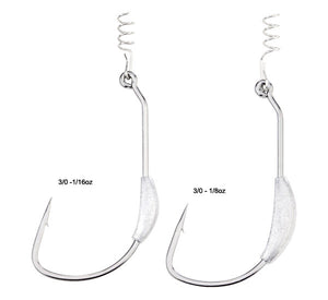 Gamakatsu Worm Hook Weighted Suplerline Hooks w/Spring Lock - Capt