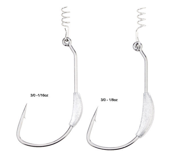 Gamakatsu Worm Hook Weighted Suplerline Hooks w/Spring Lock