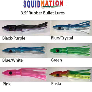 Squidnation Rubber Bullet Lures 10Pk - Capt. Harry's Fishing Supply