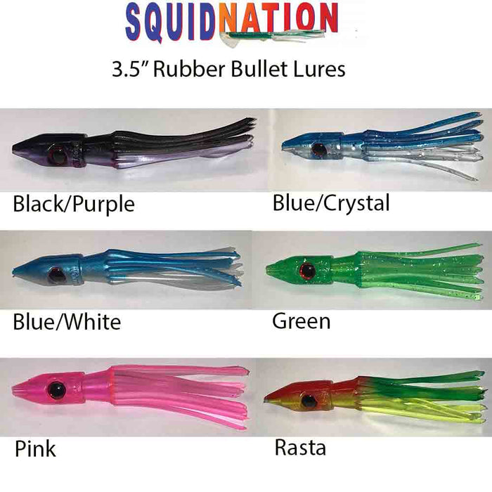 Squidnation Rubber Bullet Lures 10Pk