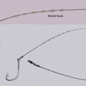 Head Start Lures Molded Bead Cable Leader 20IN 175Lb Test